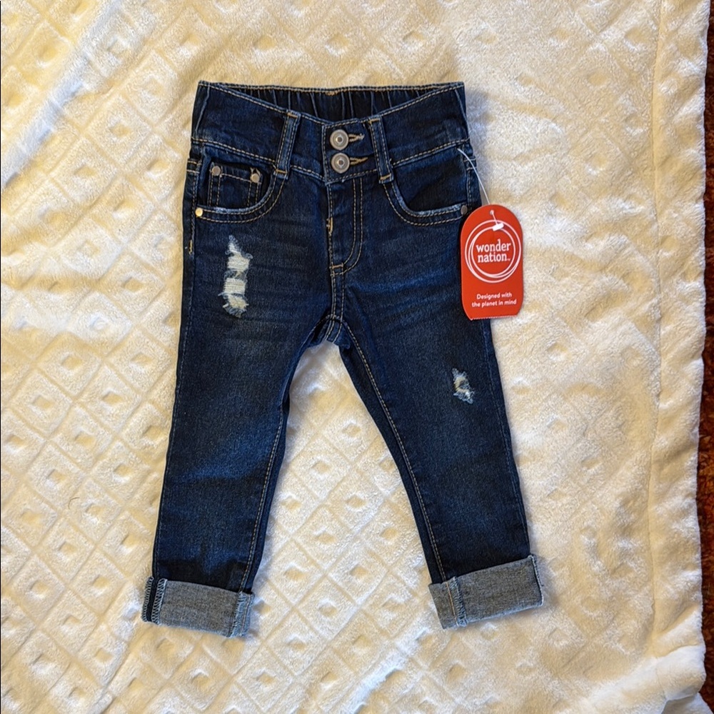 Wonder Nation Blue Distressed Jeans